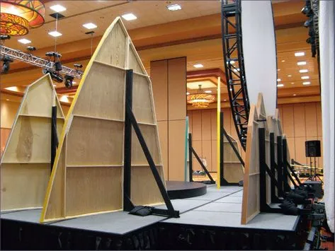 wood set design